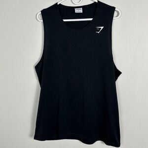 Gymshark Black Arrival‎ Tank Mens Size XL Style A2A1O Performance Technical Top
